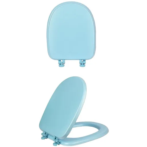 Soft Toilet Seat, Elongated Cushioned Lid For Standard Bathrooms, Quiet Close Slow Shut Hinge, Easy Install Removable Cover, Durable Plastic Seat For Home Office