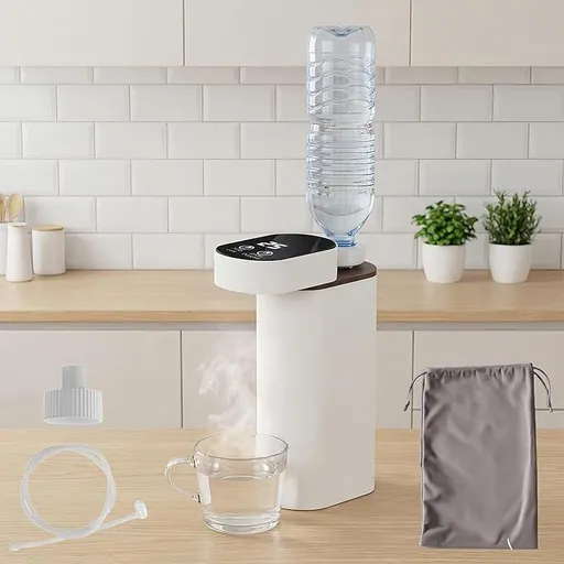 Portable Instant Hot Water Dispenser, 3S Rapid Heating Electric Water Boiler with Adjustable 5 Temperatures, Digital Touch Screen for Home Office Camping Tea, Coffee