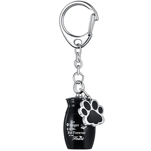 2 Pcs Pet Urns Keychain for Dog Cat Ashes Small Pet Cremation Pend Paw Print Memorial Urn- Small Pet Cremation Keepsake