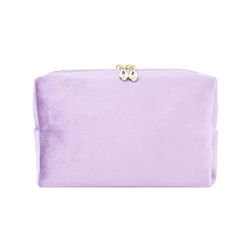 Dajia Velvet Makeup Bag Cube Travel Storage Light purple 18*11*7.5cm