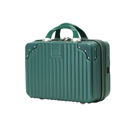 Makeup Travel Case Hard Shell Vanity Cases Portable Waterproof ABS Cosmetic Case with Elastic Band and Zipper, Hand Luggage