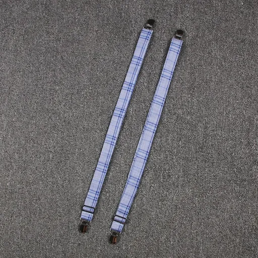 JK Single Strap Polyester Adjustable Pink White Check Blue and white color blue lattice single strap