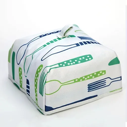 2 Pack Blue Knief Foldable Thermal Insulated Food Cover (S 21 x 21 x 11cm) - Dustproof & Insect-Proof Kitchen Dish Protector