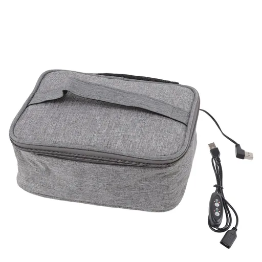 Portable Oven USB Heating Easy Cleaning Oxford Cloth Material Heated Lunch Box for Office Travel Gym