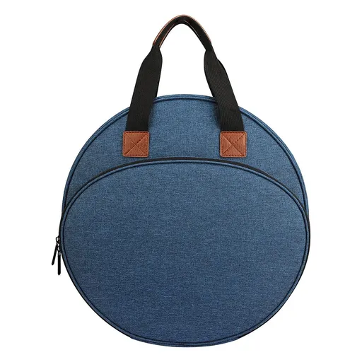 Sewing Crafts Storage Tote Bag,Knitting Bags with Zipper Pockets Organiser for Embroidery ,Charts and Threads, Diameter 35cm