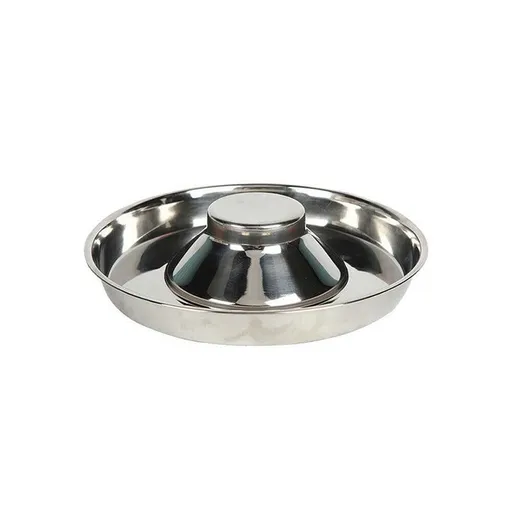 Stainless Steel Pet Bowl Slow Feeder Dish Puppy Dog Cat Food Feeding Weaning Bowl - S