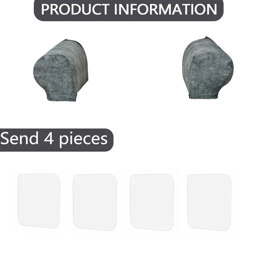 Waterproof Sofa Arm Slipcovers Stretch Armrest Covers for Chairs and Couch Soft Armrest Slipcover Anti-Slip Furniture Protector for Recliner and Armchairs Set of 2 Light Gray