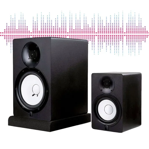 2Pcs Studio Monitor Isolation Pads High Density Acoustic Foam