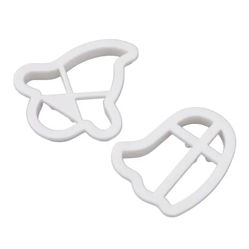 2pcs Small Ghost Cookie Cutters ABS Material Biscuit Cutter for Holiday Decoration Party Supplies Baking Tool