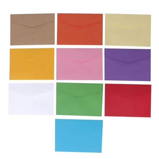 60 Pcs Colored Paper Envelopes for Storage Blank Multipurpose Eco Friendly Assorted Color