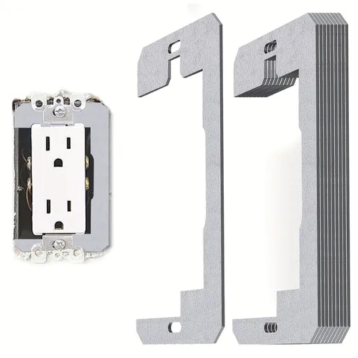 10-Pack Outlet Adjustment Plate Spacers - , Self-Leveling Electrical Socket Extenders for Uneven Surfaces
