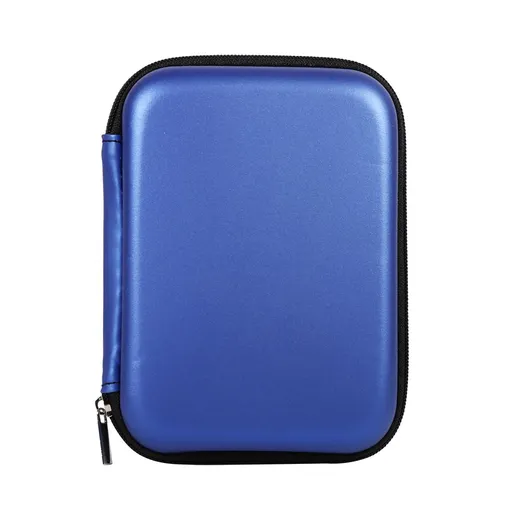 Digital Accessories Cable Earphone Storage Organizer USB Flash Drive Case Bag Hot (Dark Blue)