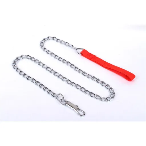 2pcs Metal Dog Chain, Dog Tie Out Cable, Dog Runner for Yard, Dog Cable for Camping Hiking Running Parks(Red 2.0mm*120cm)