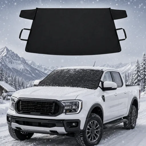 188 x 110cm Car Windscreen Snow Cover 600D Oxford PU Coated Frost Ice Protector for Cars SUVs and Utes