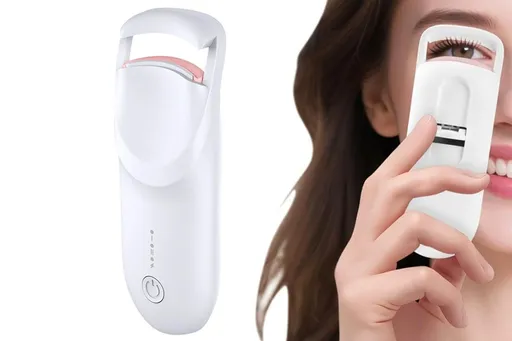 Heated Eyelash Curler Portable Electric Lash Curler Natural Curls-White