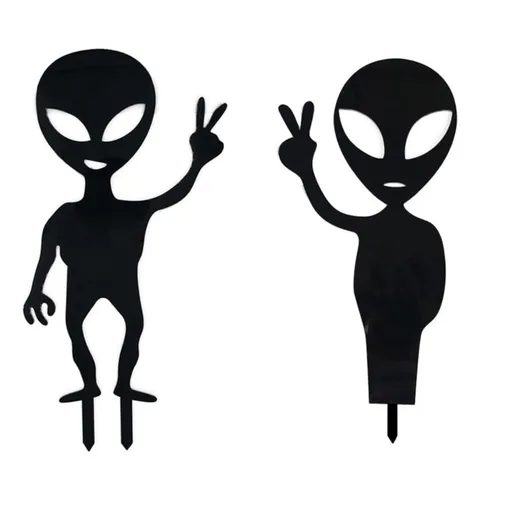 2PC Acrylic Alien Garden Decoration - Perfect for Halloween and Other Festive Occasions Yard Outdoor Funny Decor