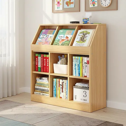 Slanted Top Bookcase Bookshelf Classroom Storage Cabinet