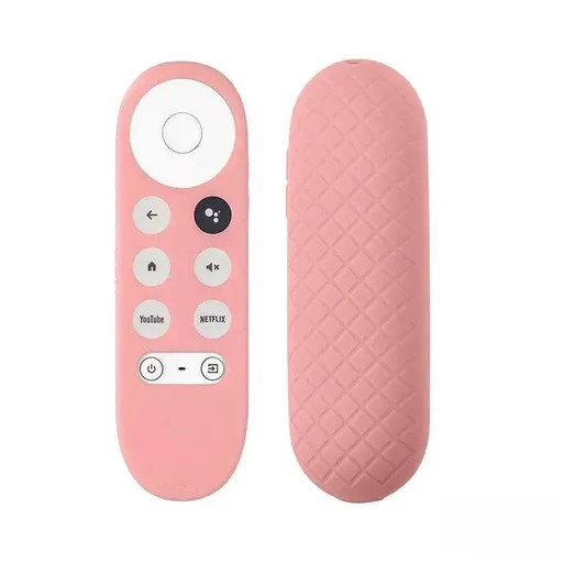 Silicone Case Protective Cover Shell For Google Chromecast Tv 2020 Voice Remote - Pink