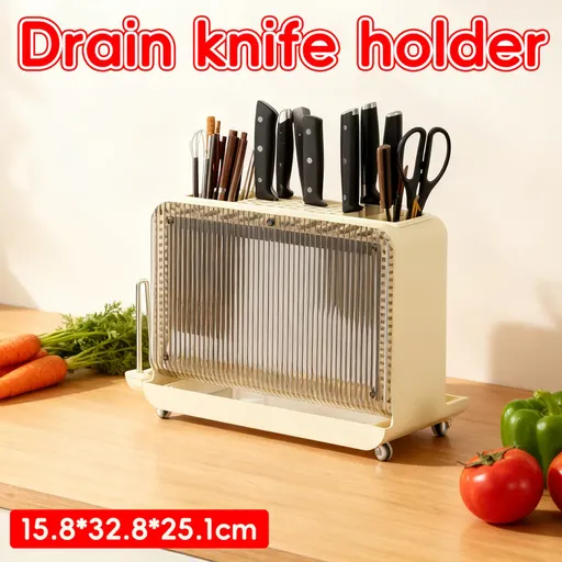 Drain Knife Holder for Kitchen Knives Storage Large Capacity Durable Sturdy