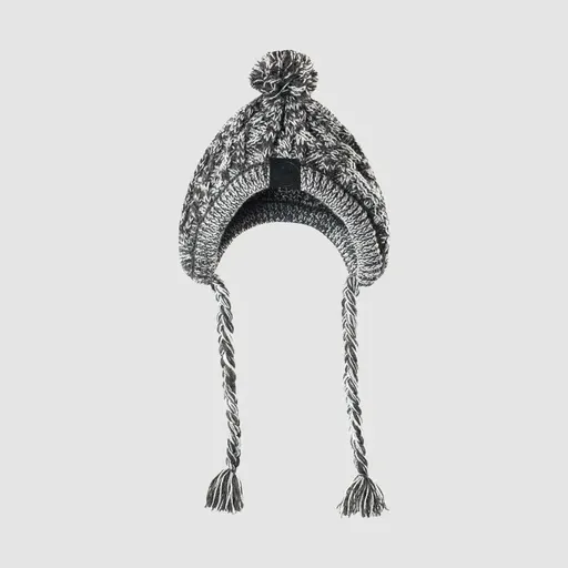 Dog Hat Knitted Windproof Winter Pom Hat, Black, M