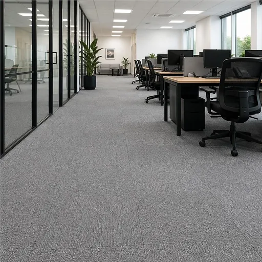 5m² Light Grey Carpet Tiles Set – Commercial & Domestic Flooring for Office, Retail, Home