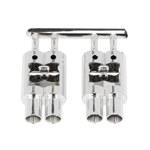 Motorcycle Exhaust Mid Pipe, Exhaust Adapter Muffler Connector Pipe with Clamps and Adapters Suitable