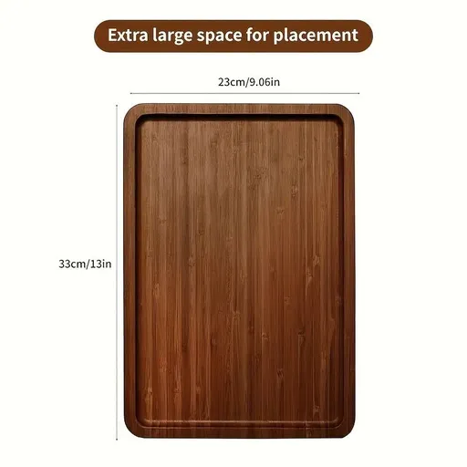 Red Folding Side Table for Sofa with Wooden Finish