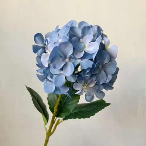 5 Piece Premium Lifelike Hydrangea Artificial Flowers 60cm Long Stem Dark Blue Floral Bouquet for Home Wedding Vase Decor