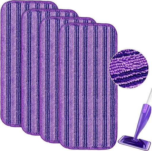 Updated & Innovative Cationic Mop Pads or Swier Wet Jet and Most Velcro 10" 11" 12" Spray Mops, Reusable Swier Wet Jet Mop Pads Replacement