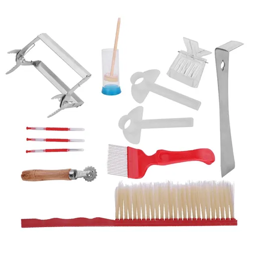 12Pcs Beekeeping Tools Kit Stainless Steel Hive Tool Bee Brush Extracting Fork