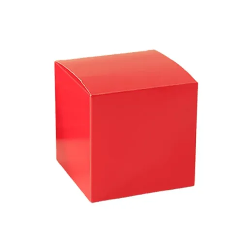50pcs Colourful Square Paper Boxes Gifts Packaging Craft Supplies Storage Boxes - Red-5x5cm