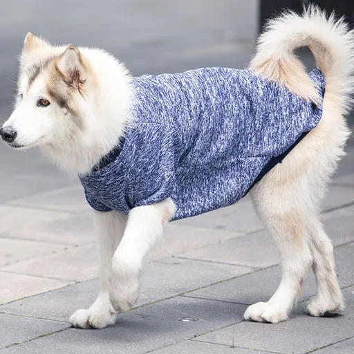 shine Pet Clothing Dog Cat Sweater Cloth Big dog wool sweater navy blue 3XL (chest circumference 59CM recommended for pets within 6.00 kg-8.00 kg)