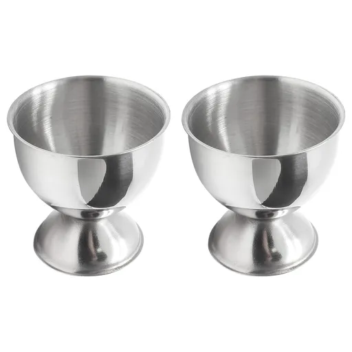 2pcs，Stainless steel egg holder, kitchen tool, stainless steel small wine glass, egg cup, creative egg holder, creative egg cup