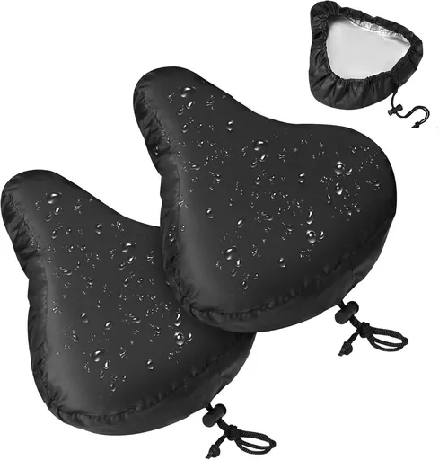 2 pieces - Bicycle Saddle Cover - Bicycle Saddle Cover - Waterproof Saddle Cover - Cover for Bicycle Saddle - Rain Cover - Saddle Cover - with drawstring - outdoor saddle cover - bicycle accessories - waterproof - universal - rain and dust protection