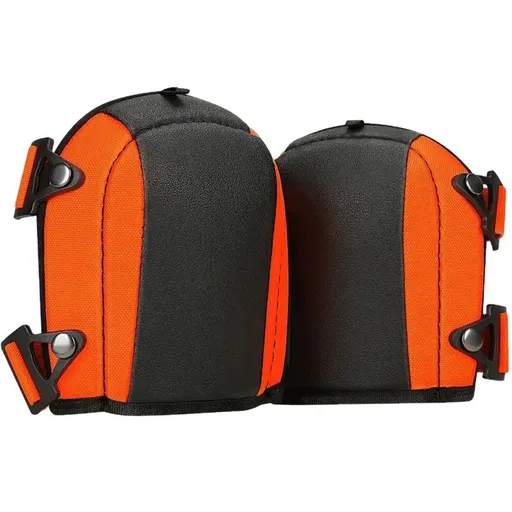 Knee Pads for Work, Construction, Floor, Garden, Soft Leather Non Slip Knee Protector with Thick Comfortable Foam and Adjustable Straps for Men Women Adult (Orange)