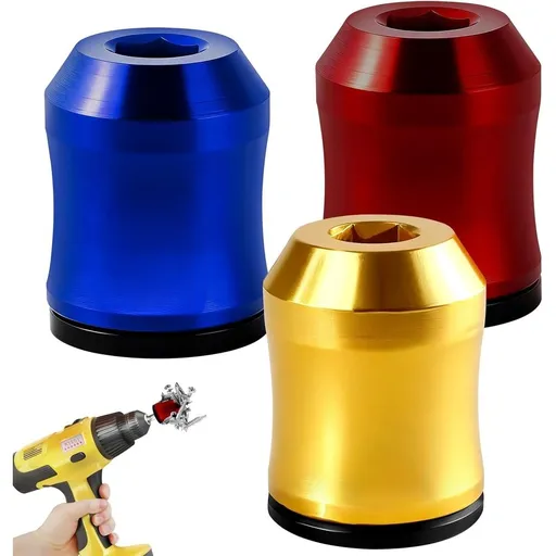 3Pcs Screwdriver Head Magnetic Ring Screw Ring Set Removable Household Tool for Drills Universal Bit Holder for Hex Screwdrivers & Power Bits Alloy Screw Holder for DIY Repair