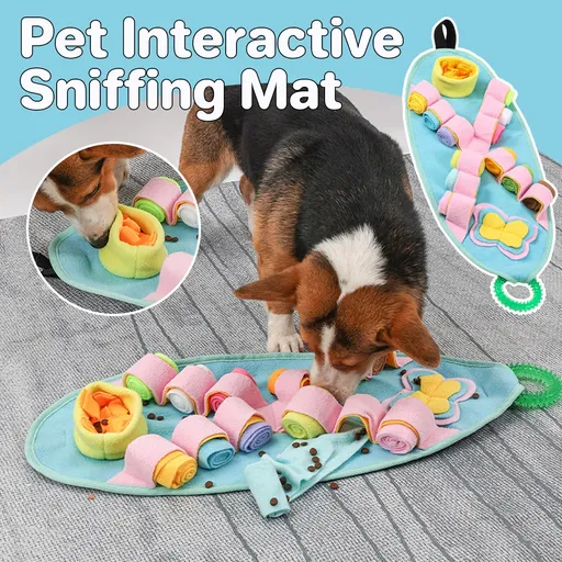 Interactive Dog Snuffle Mat Puzzle Toy Training Pad for Smell and Feeding