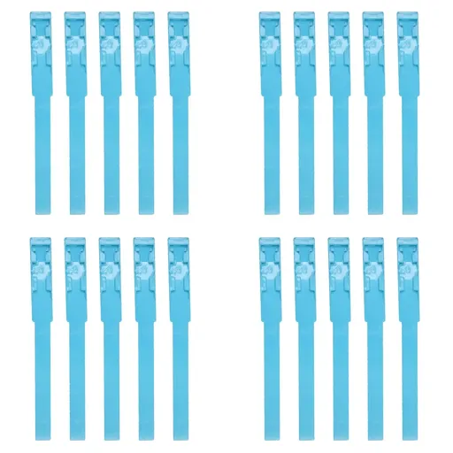 Cow Identification Bands 20PCS Adjustable Foot Rings Multi Colour Tags Livestock - Blue
