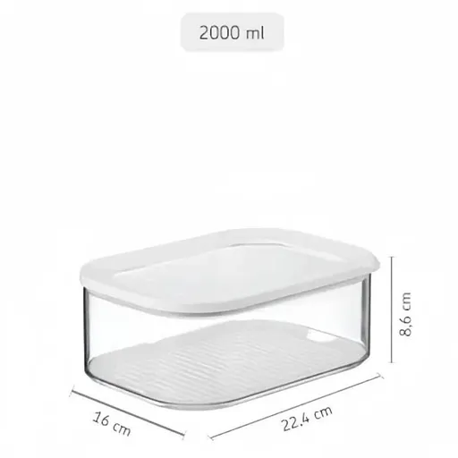 Cheese Box for Cheddar with Transparent Lid, Airtight, Portable, BPA Free, Holds 68 oz/2000ml, 1 Count
