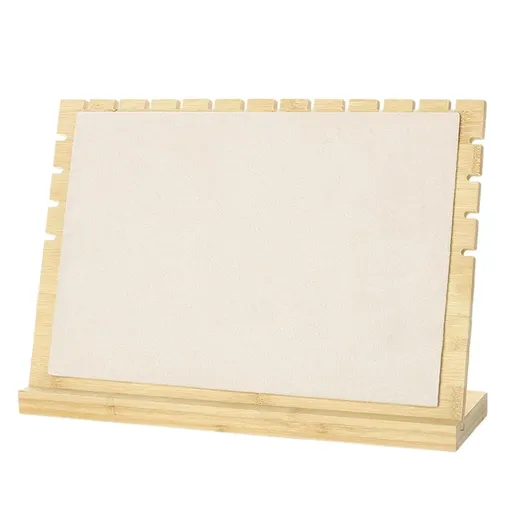 Jewellery Display Rack Necklace Hanging Organiser Jewellery Storage Rack Stand - Beige
