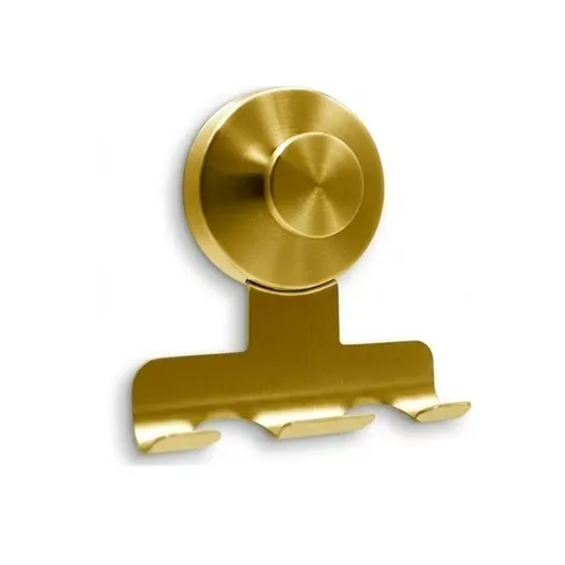 stainless steel suction cup razor holder, shower wall hook, no drill bathroom organizer, traceless shower storage, reusable wall-mounted razor caddy, Australian bathroom accessory, rust resistant shower hooks - Gold - Size 2PCS