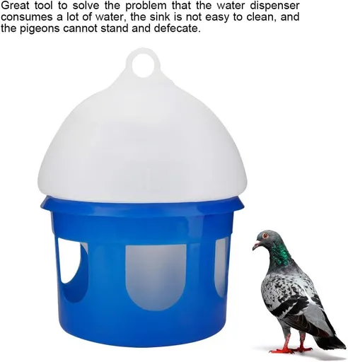 Pigeon Feeder, 4L Large Capacity Pigeon Waterer Automatic Bird Pigeon Feeder ABS Plastic Water Dispenser Waterer(4L)