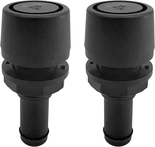 2PCS 5/8" Polypropylene Fuel Vent, Plastic Marine Thru Hull Exhaust Applicable to Connecting Φ 16Mm Hose Ventilation Device,Black