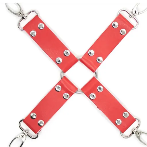 House Of Dasein Hogtie Restraints Set Bdsm Beginners Bondage Kit Kink Fetish - Red