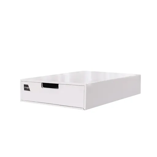 3PCS Kraft Paper Storage Box Office Desk Organizer File Document Storage Use - White