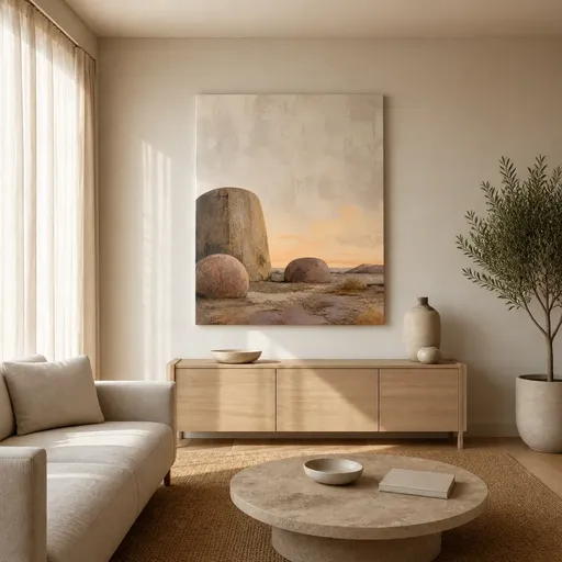 Stone and Sky Stretched Canvas Wall Art - Portrait - 60W x 80H cm