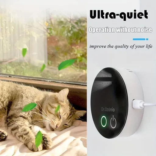 Pet Odor Eliminator Portable Air Freshener Cat Litter Box Deodorizer Dog Smell - White - Size 01