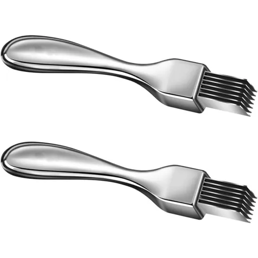 2pcs Stainless Steel Scallion Cutter with Protective Cover - Comfortable Grip, Easy Clean, Sturdy Build for Kitchen Prep