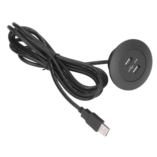 Sofa USB Charging Socket Flush Mount Installation Dual USB Charging Ports Socket for Home UseBlack