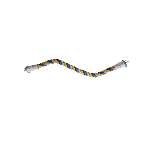 U Shaped Parrot Cotton Rope Climbing Toy Perch Stand for Bird Cage - 80cm